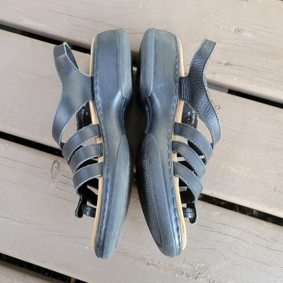 Vintage y2k Dansko Lolita Black Strappy Buckle Chunky Platform Clogs Sandals - Picture 3 of 8